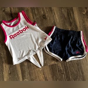 Reebok 18m 2pc set.  Navy, white and hot pink.  EUC